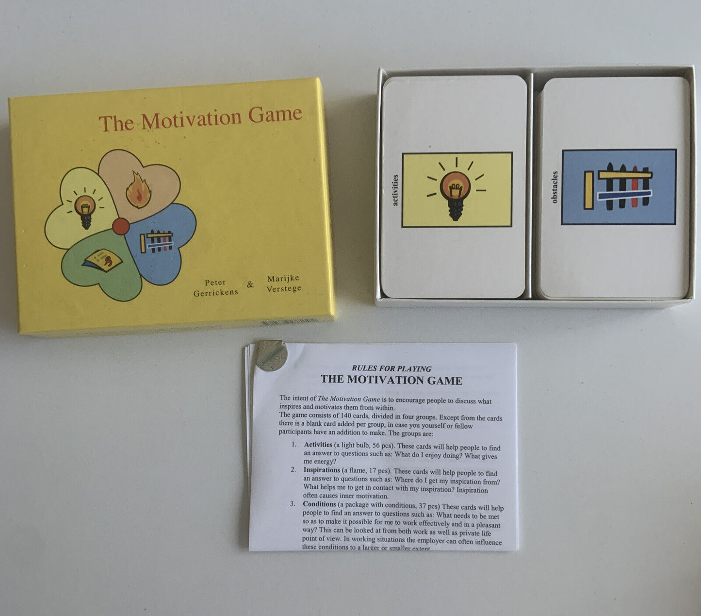 CARD GAME GOWER The Motivation Game  by Marijke Verstege Peter Gerrickens 2002