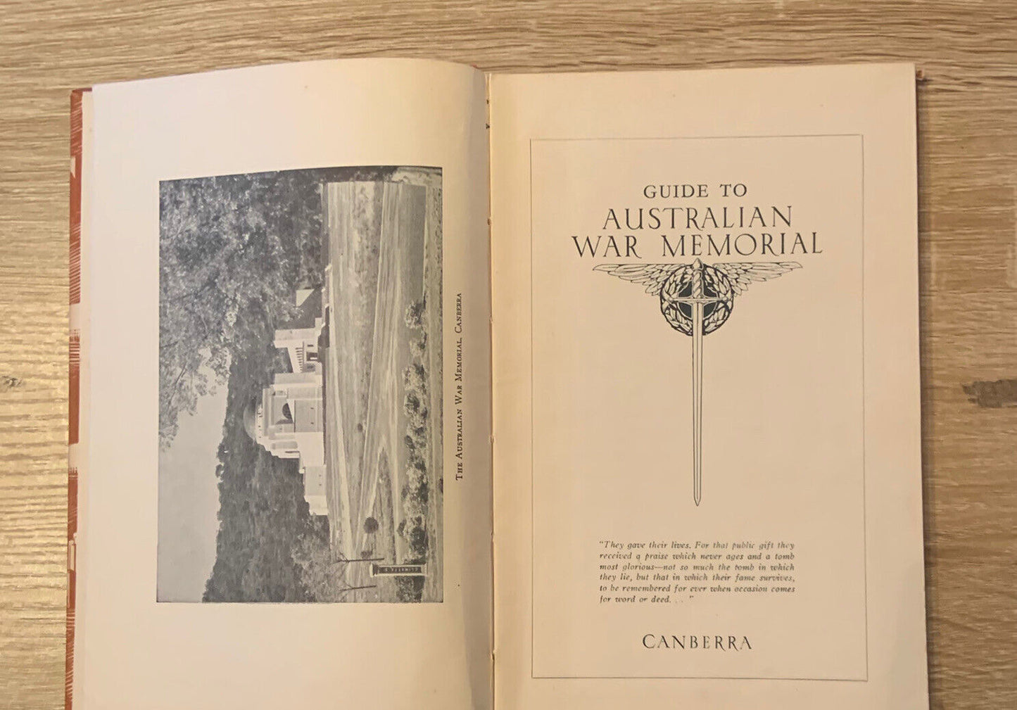 1950 AUSTRALIAN WAR MEMORIAL Canberra Handbook & Guide Book HC + Map