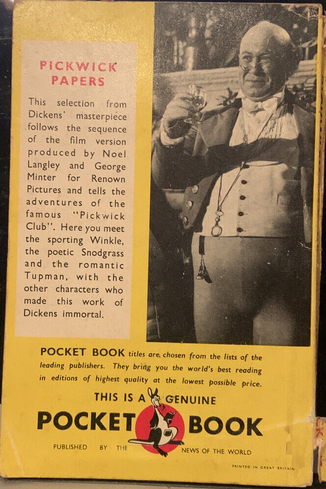 PB PICKWICK PAPERS 2 Pocket Book of The Film 16 Pages Illustrations 1958 Vintage