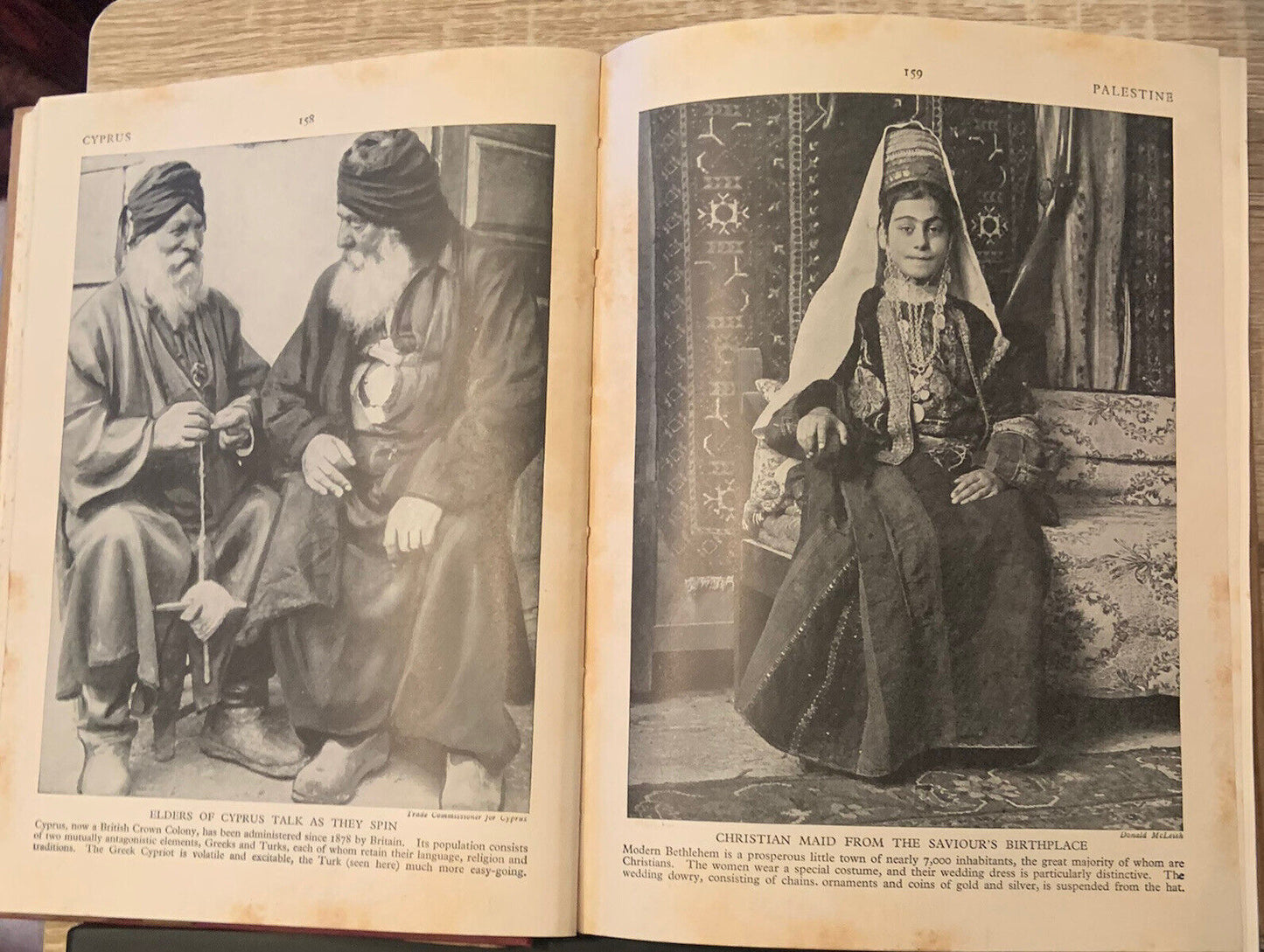 HC Book PEOPLES OF THE WORLD IN PICTURES 1936 Leather HAROLD WHEELER B&W Photos