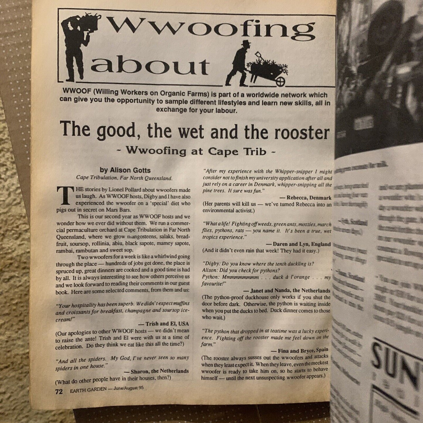 The EARTH Garden Magazine No 92 June August 1995 Handbook 104 Page Edition