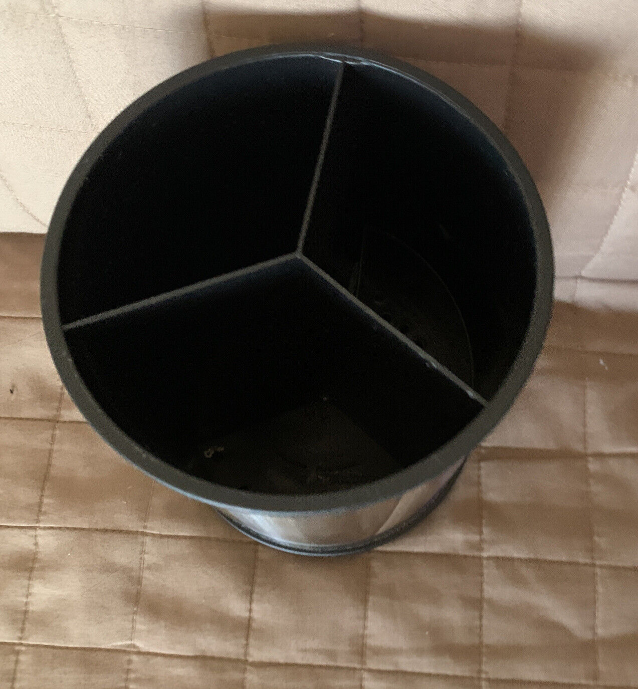 AVANTI ROTATING UTENSIL HOLDER Round Storage Caddy SS STAINLESS STEEL No Box