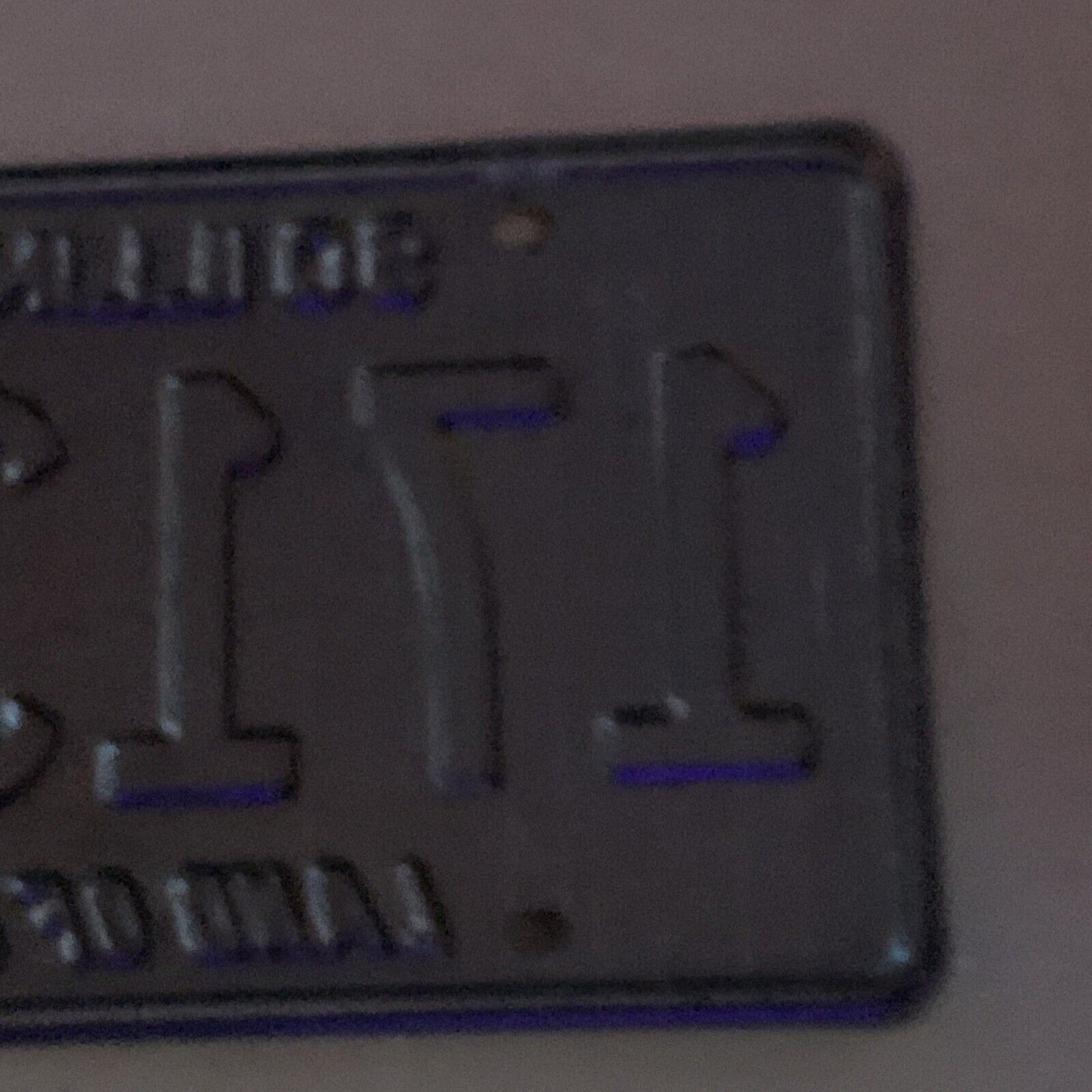 ILLINOIS Land Of Lincoln USA Rustic Vintage Number Plate 17134SB 1990 1991 Yello