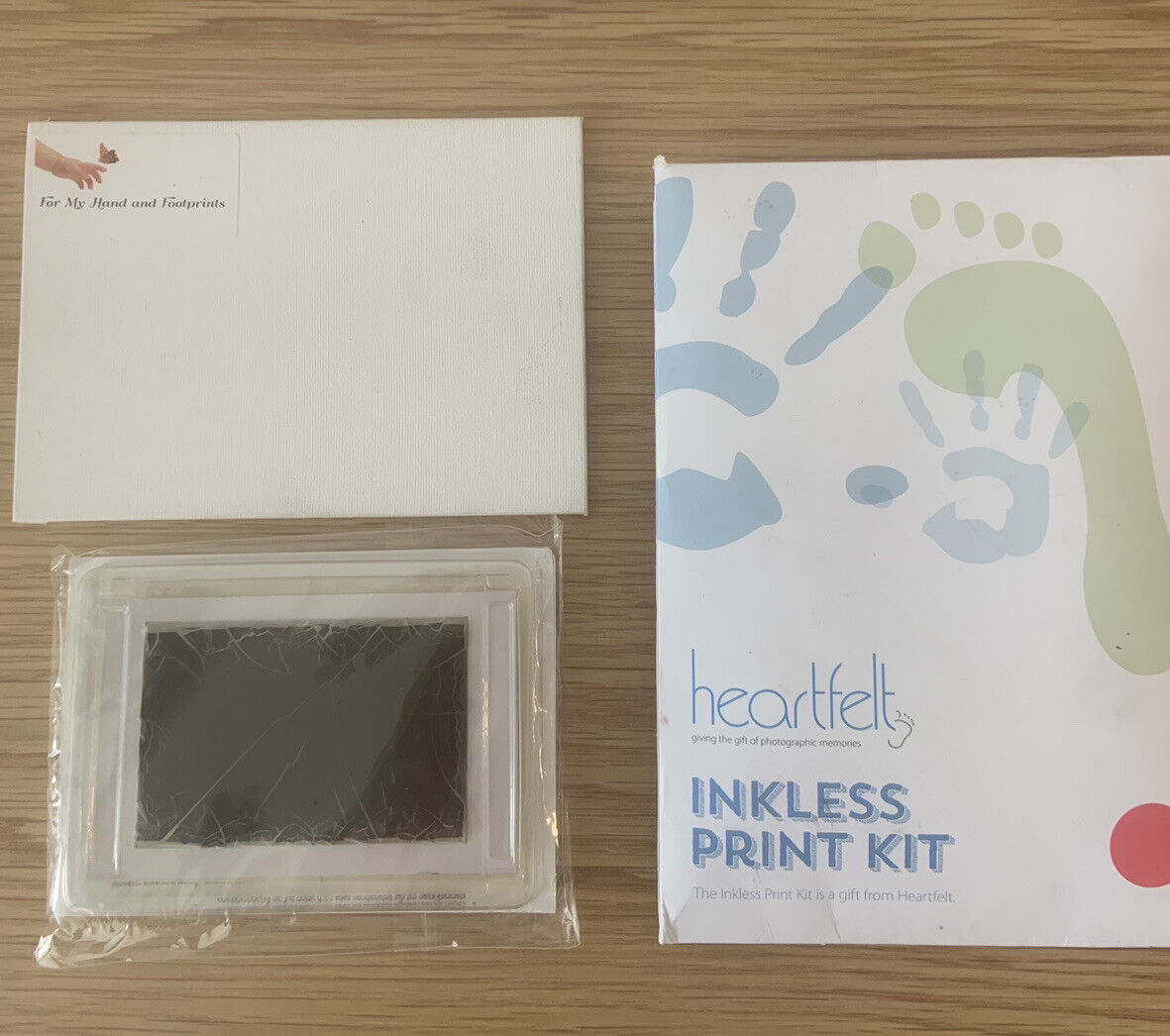Heartfelt INKLESS PRINT KIT Baby Newborn Hand Foot KEEPSAKE BOX Pet Paw NEW