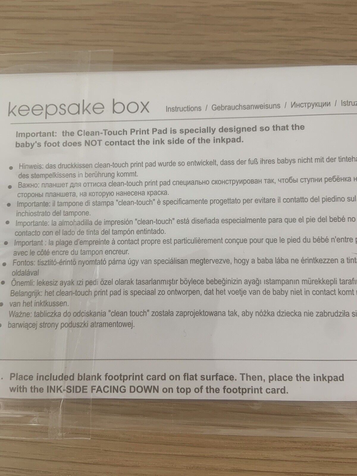 Heartfelt INKLESS PRINT KIT Baby Newborn Hand Foot KEEPSAKE BOX Pet Paw NEW