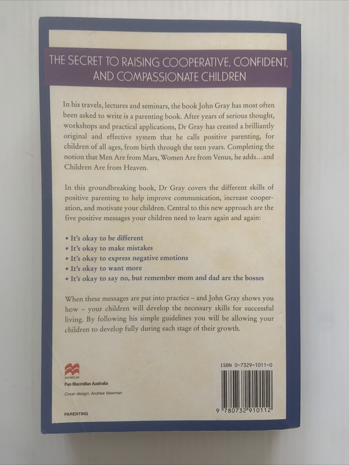 CHILDREN ARE FROM HEAVEN John Gray Parenting Child Behaviour Self Esteem PB 2000