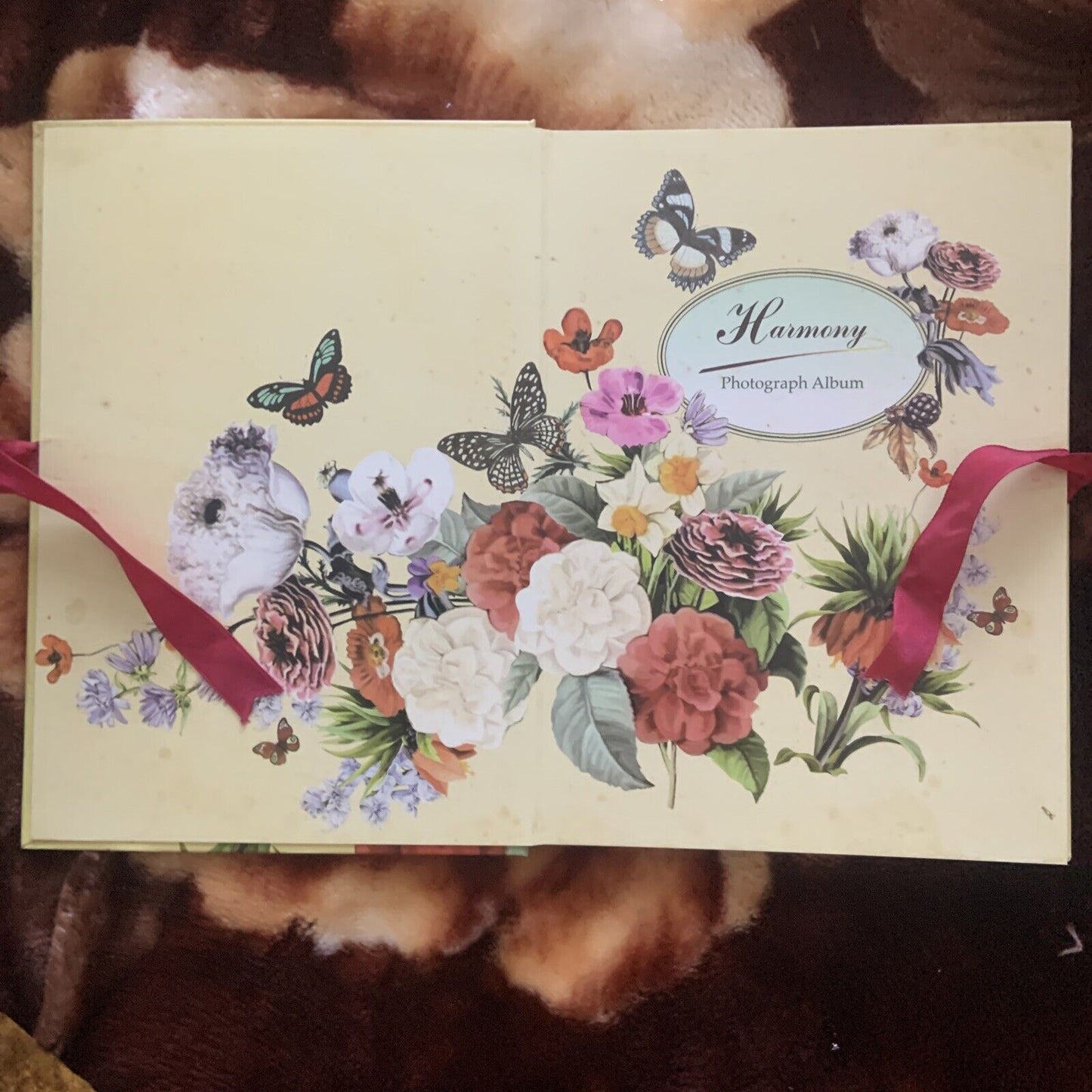 Photograph Album HARMONY Kiky Creative Products 1998 Butterfly Flowers Photo NEW