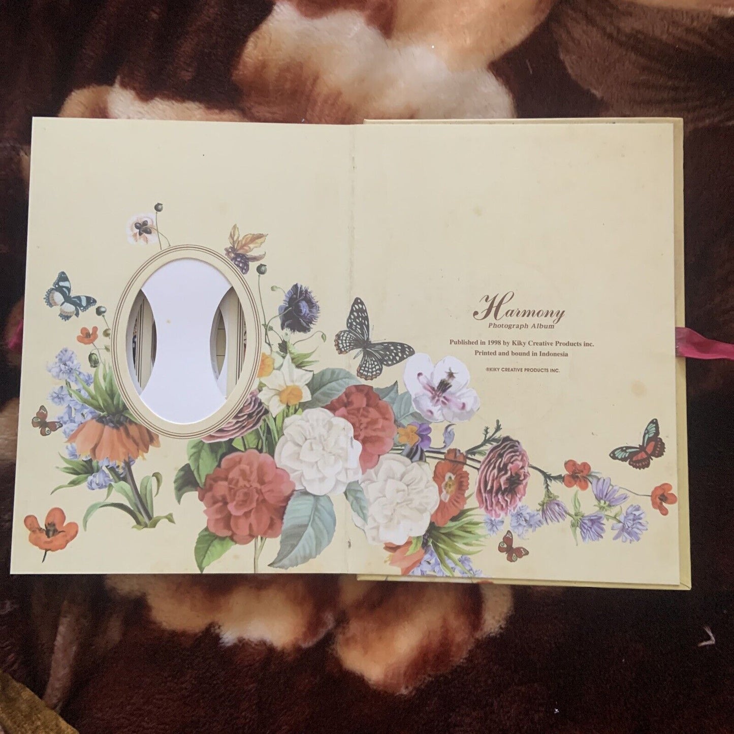 Photograph Album HARMONY Kiky Creative Products 1998 Butterfly Flowers Photo NEW