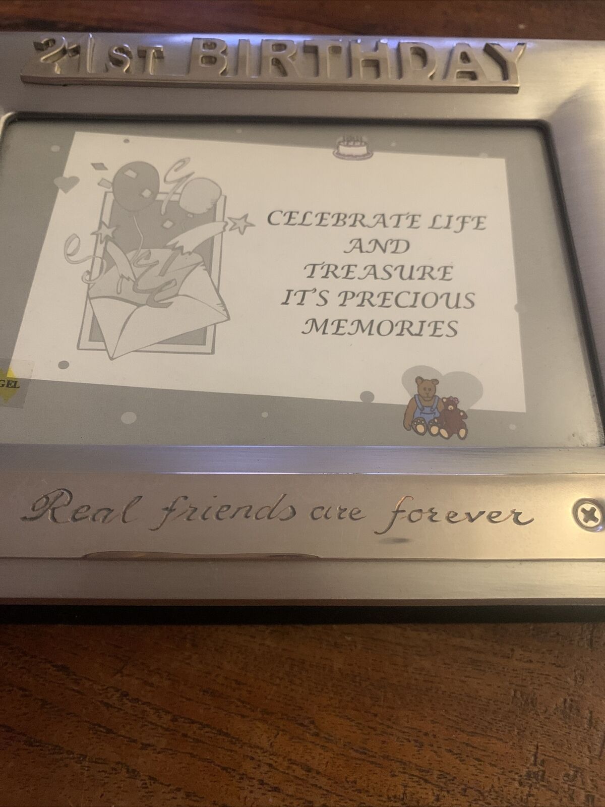 Photograph Album 21st Birthday Pewter Velour  fFront Frame & Engraved Plaque NEW