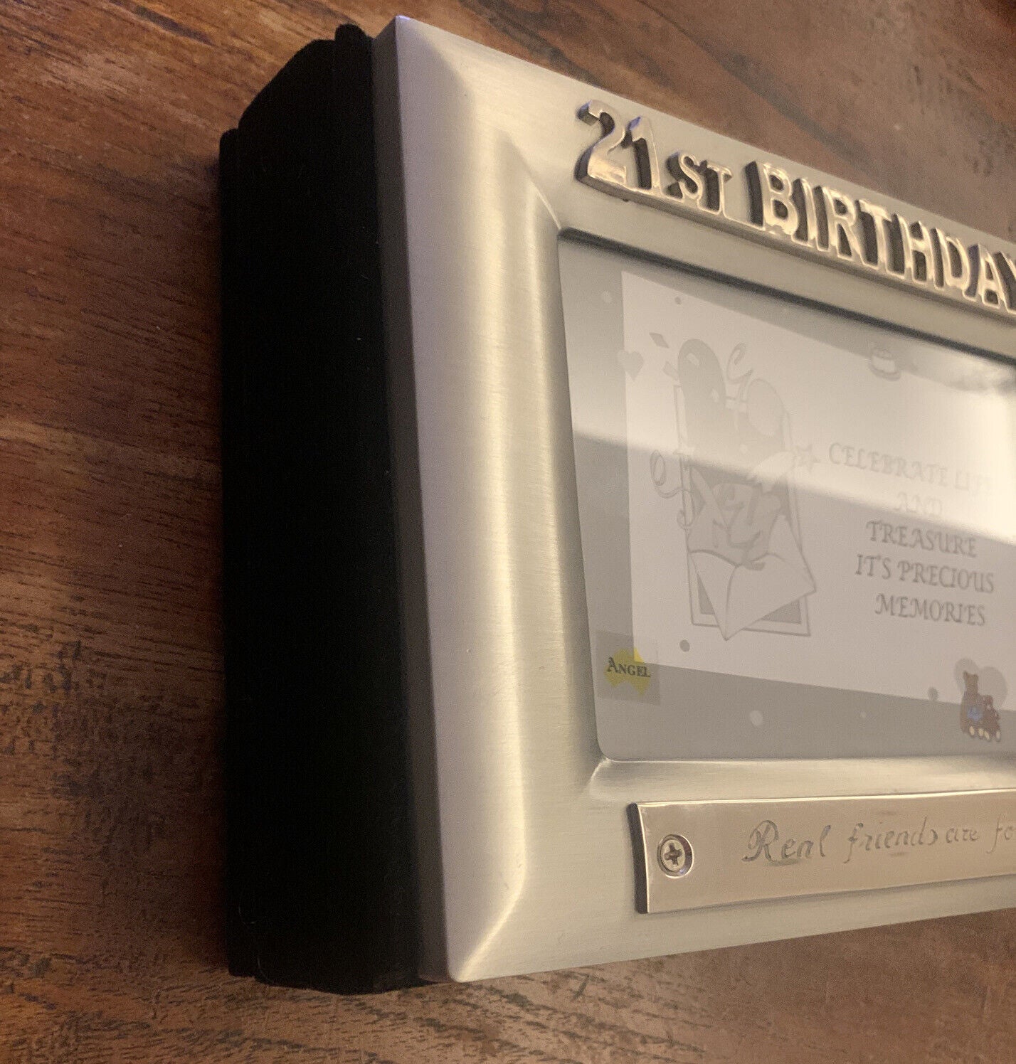 Photograph Album 21st Birthday Pewter Velour  fFront Frame & Engraved Plaque NEW