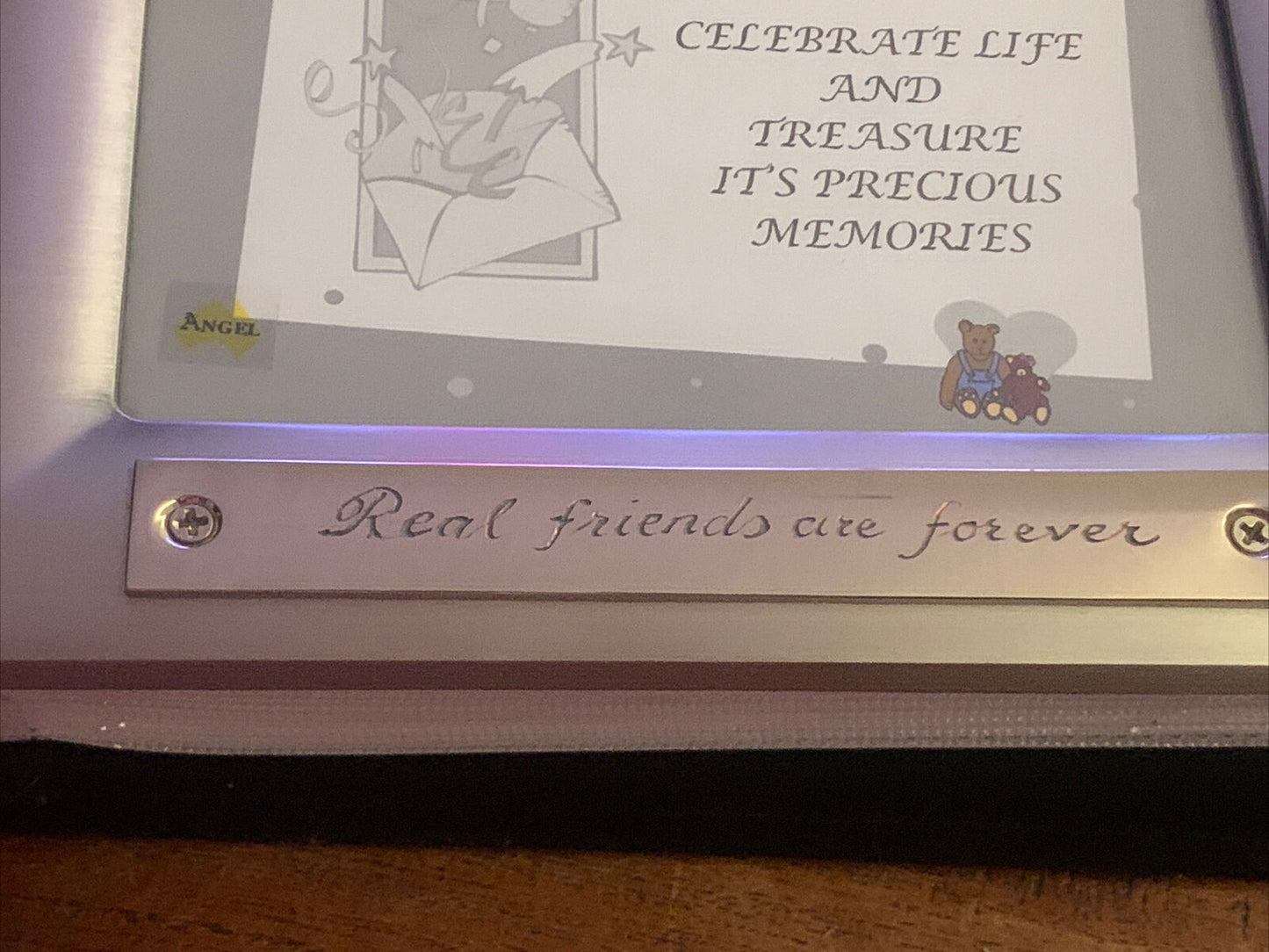 Photograph Album 21st Birthday Pewter Velour  fFront Frame & Engraved Plaque NEW