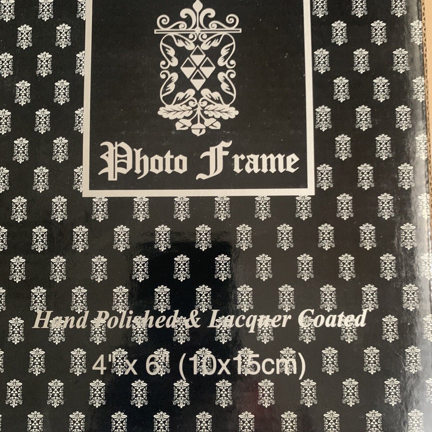 Metal Photo Frame Hand Polished & Yellow Lacquer Coated Wedding Box 10 x15cm NEW