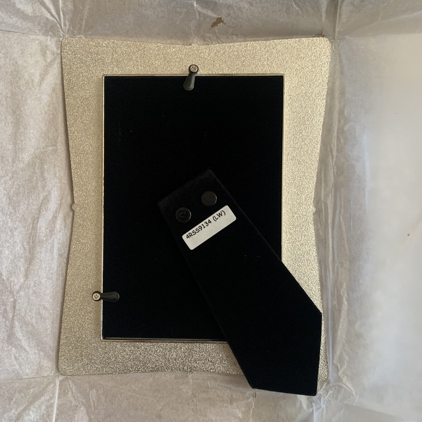 Metal Photo Frame Hand Polished & Yellow Lacquer Coated Gift Box 10x15cm NEW