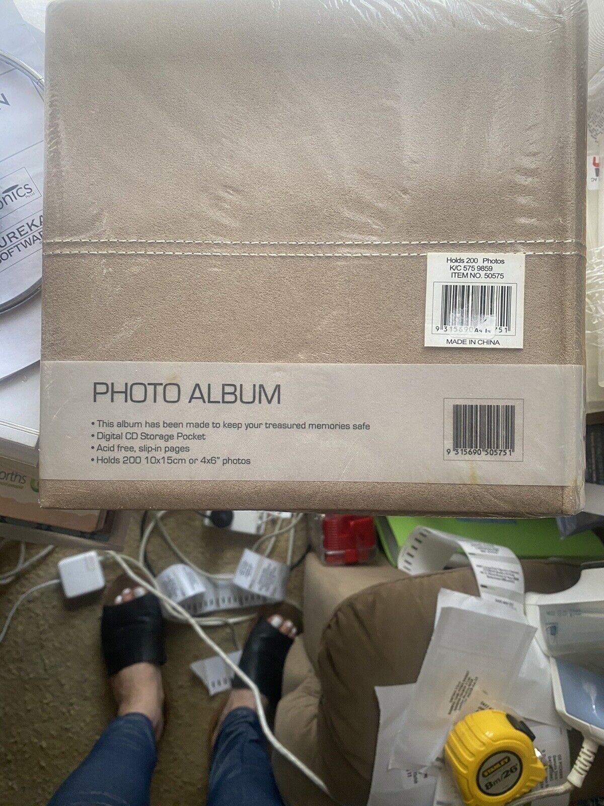 PHOTO ALBUM OSAKA Taupe Suede Look holds 200 Photos 10x15cm Acid Free Sealed NEW