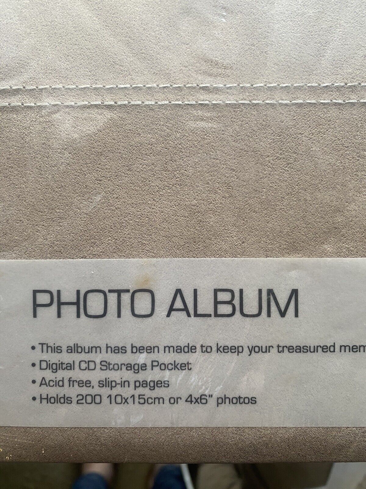 PHOTO ALBUM OSAKA Taupe Suede Look holds 200 Photos 10x15cm Acid Free Sealed NEW