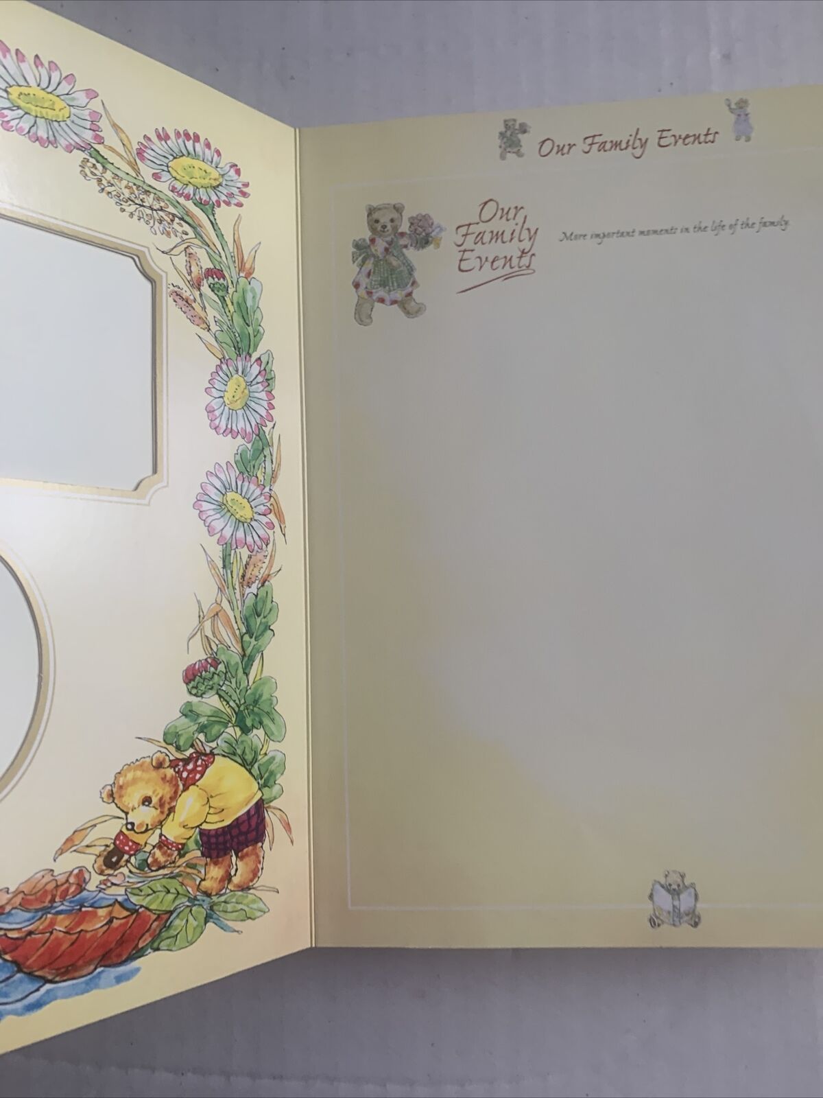 Photograph Album TEDDY BEARS TREASURY Family History  Unused  Board Book 1997