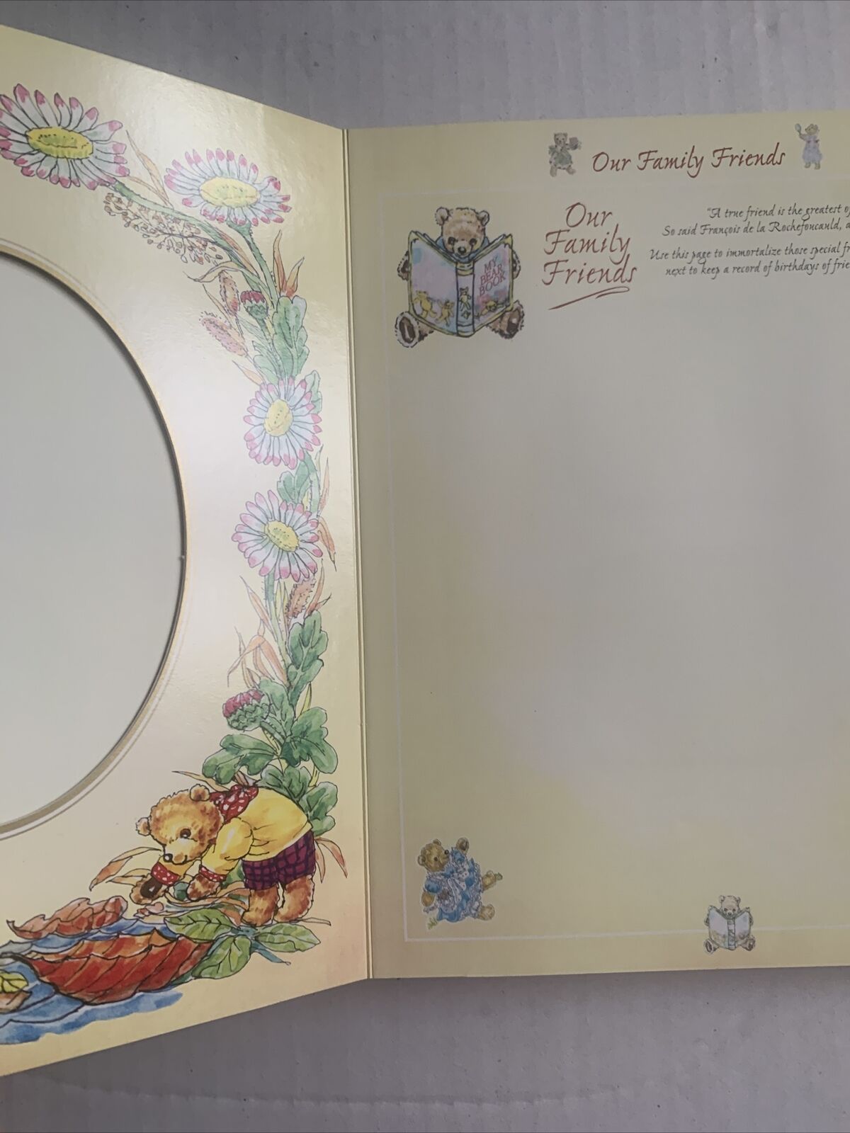 Photograph Album TEDDY BEARS TREASURY Family History  Unused  Board Book 1997