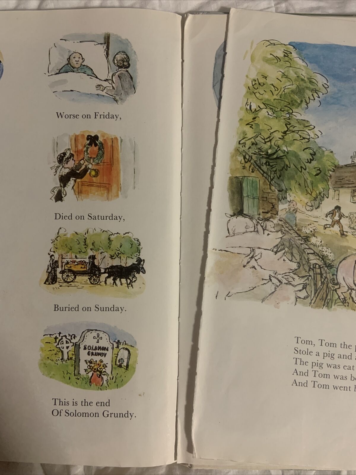 Vintage HC THE BEST BOOK OF NURSERY RHYMES illustrated Carolyn Dinan Large 1983