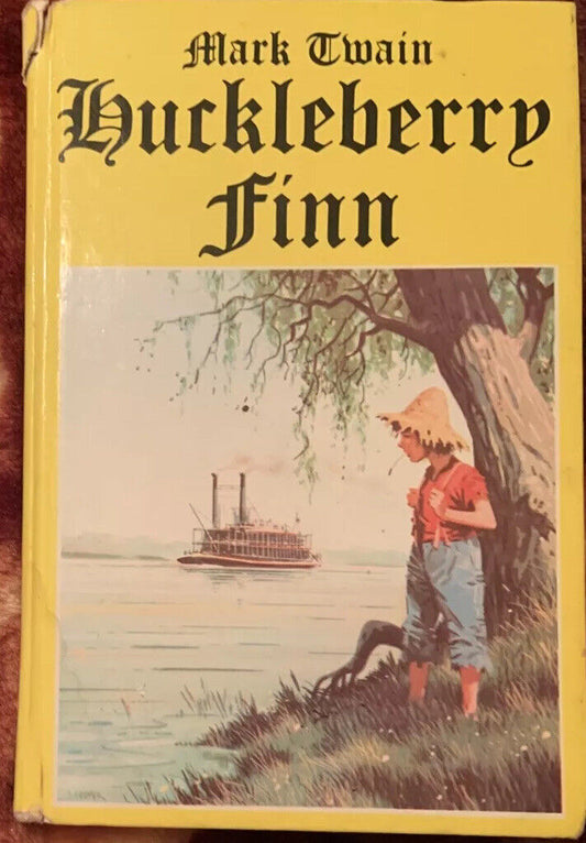 HC Book HUCKLEBERRY FINN Mark Twain C1980 Legendary Classic FICTION NOVEL Defect