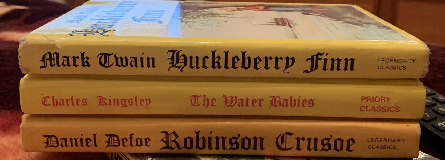 HC Book HUCKLEBERRY FINN Mark Twain C1980 Legendary Classic FICTION NOVEL Defect