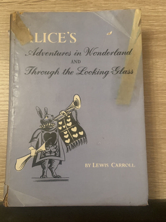 Vintage HC Book ALICES ADVENTURES IN WONDERLAND & Through The Looking Glass 1952