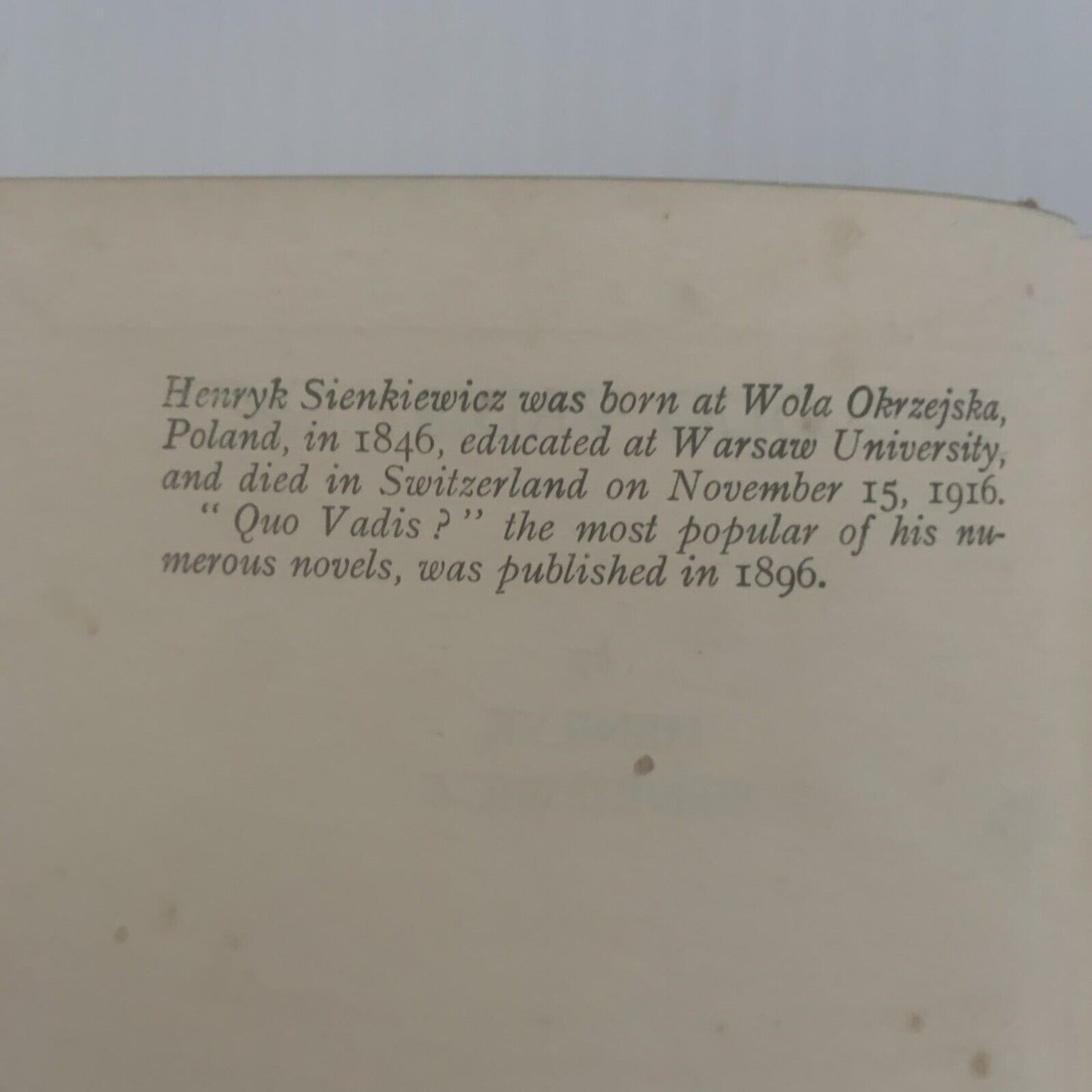 Vintage HC Book QUO VADIS ? 1896 Henryk Sienkiewicz The Nelson Classics Small DJ