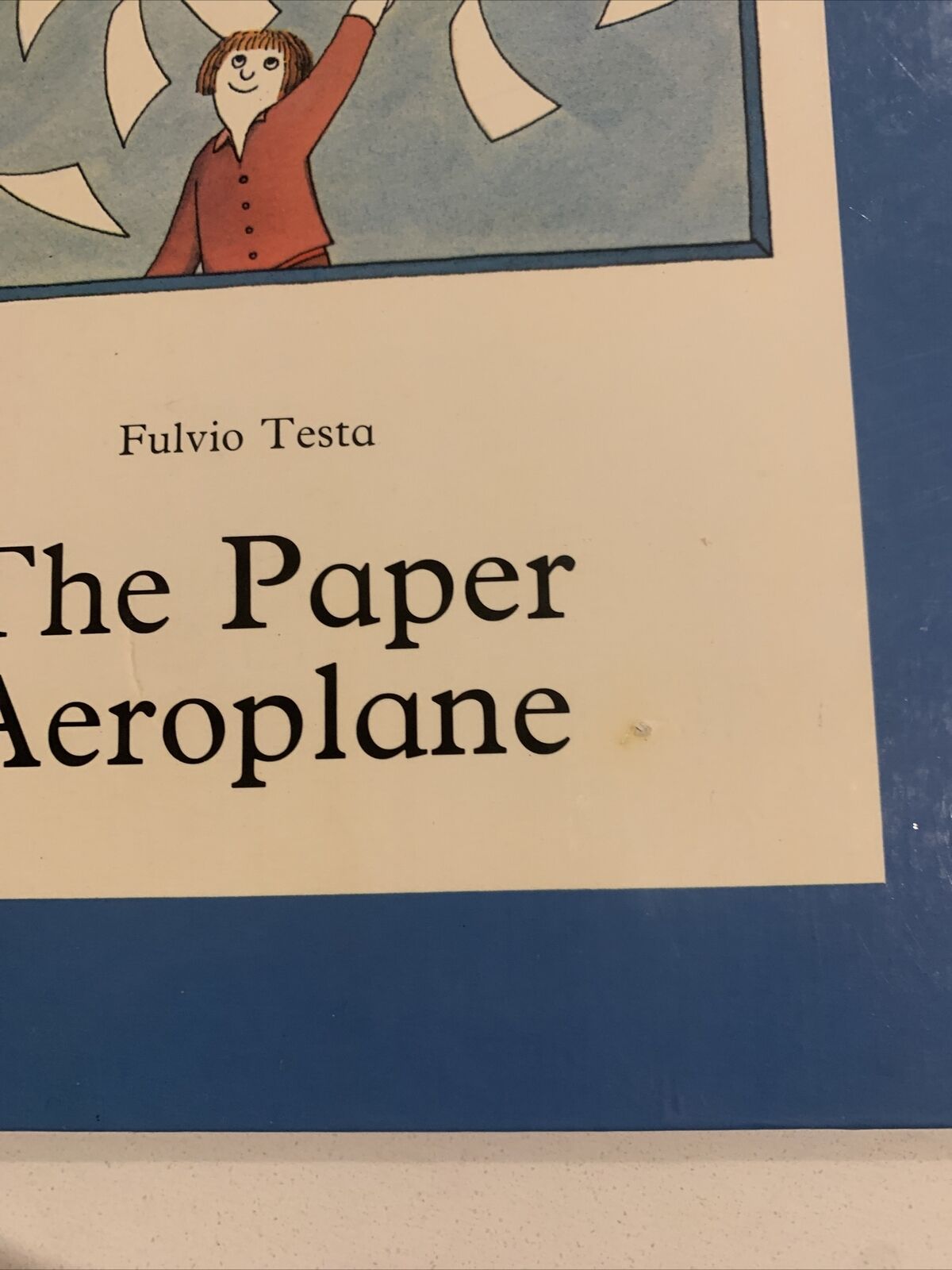 HC The PAPER AIRPLANE By Fulvio Testa 1982 Retold  Lucy Meredith Kids AEROPLANE