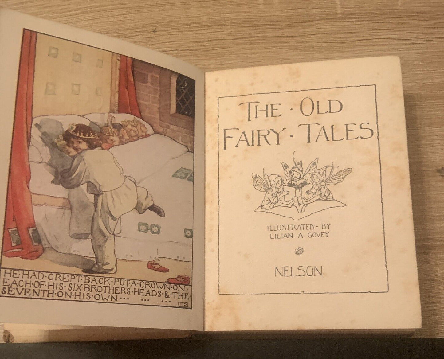 THE OLD FAIRY TALES 9 Stories Nelson Lilian A Govey Illustrator Circa 1925 HC