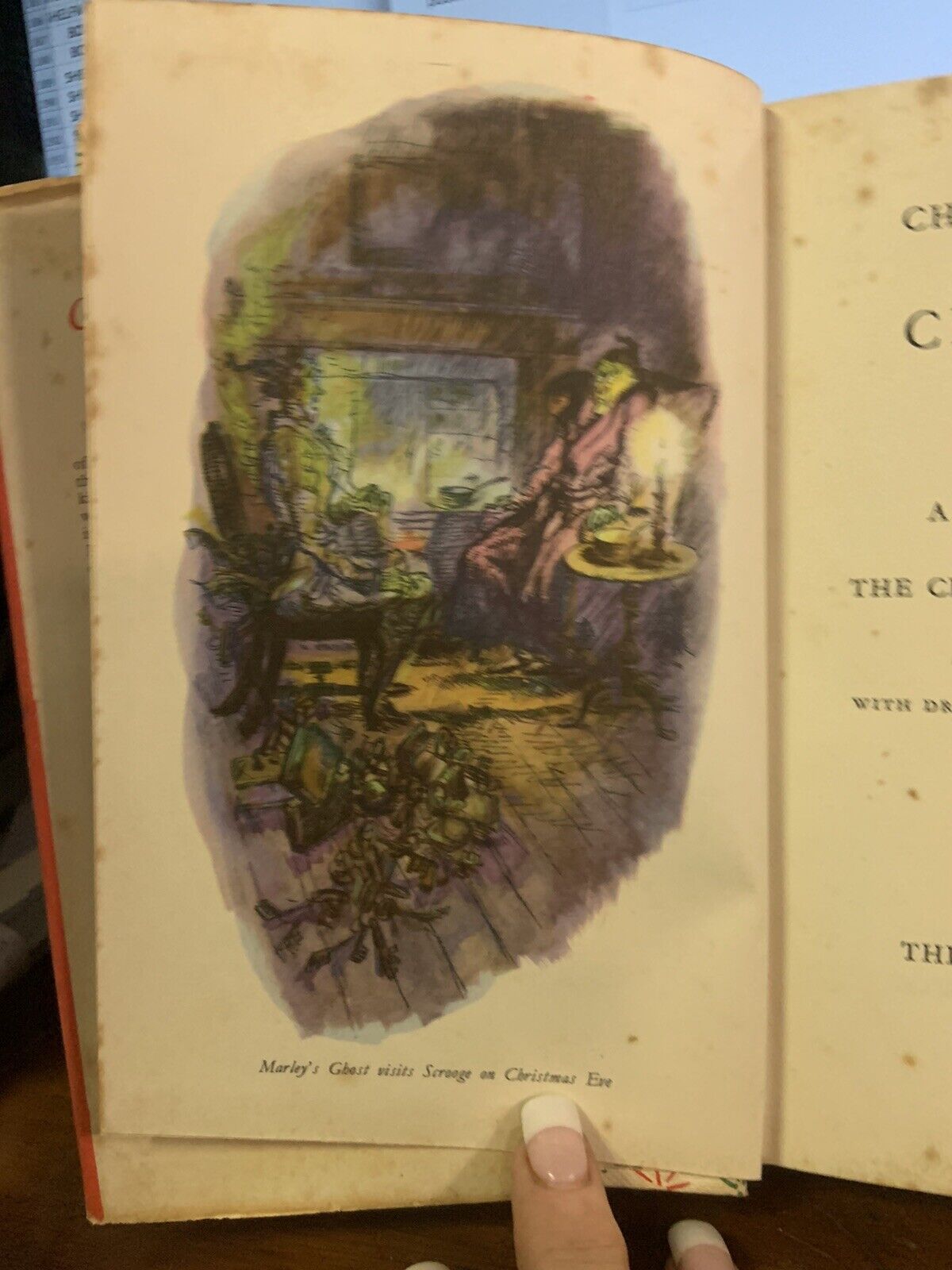 Vintage HC CHRISTMAS STORIES Charles Dickens Heirloom 1956 Colour Plates 288 pg