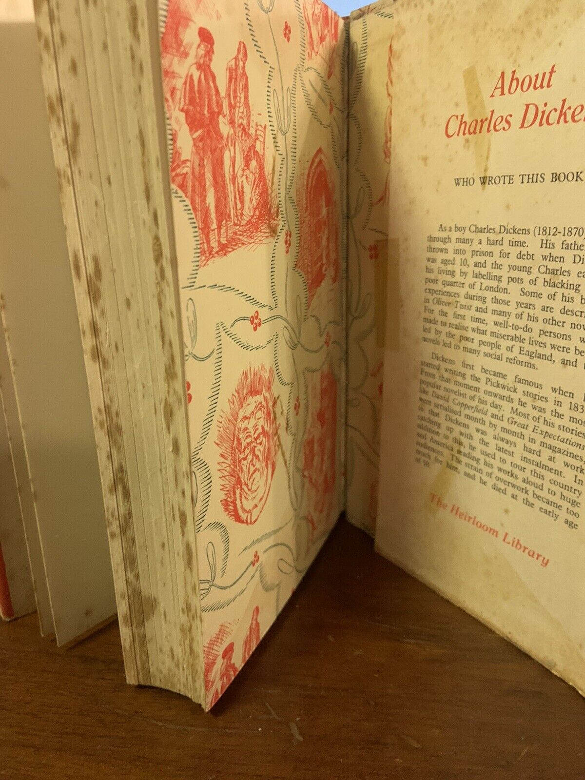 Vintage HC CHRISTMAS STORIES Charles Dickens Heirloom 1956 Colour Plates 288 pg