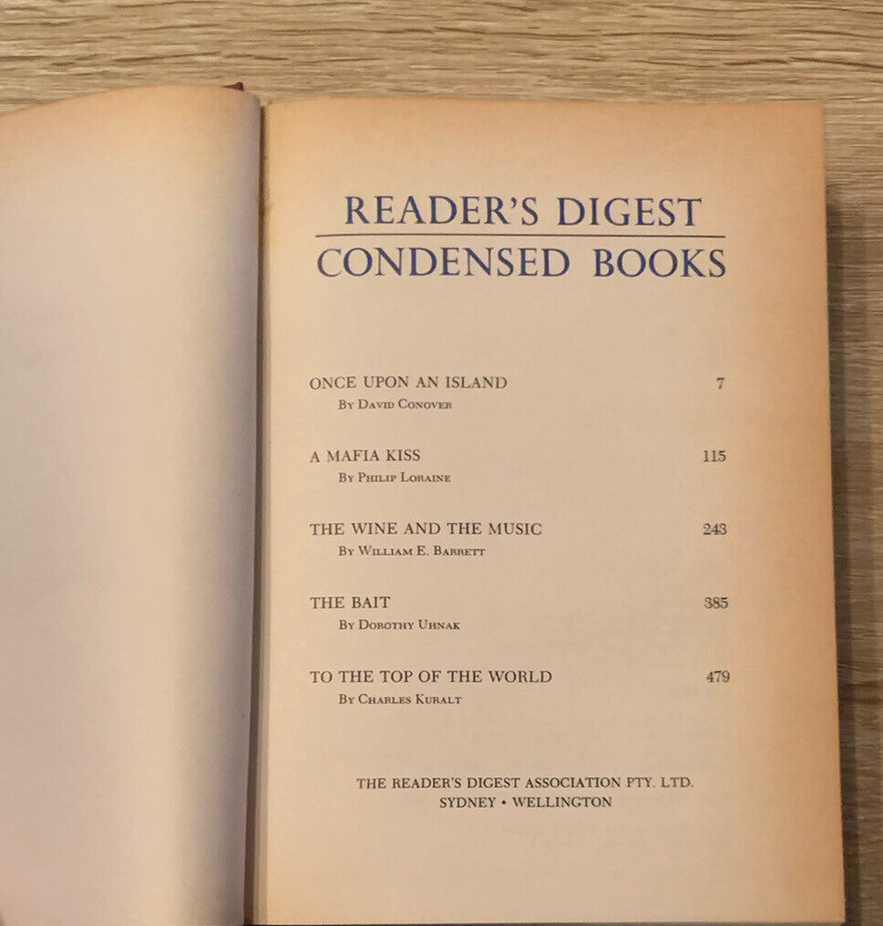 HC Readers Digest Condensed Books 5 Stories See Pic Of Spine For Story List 1969