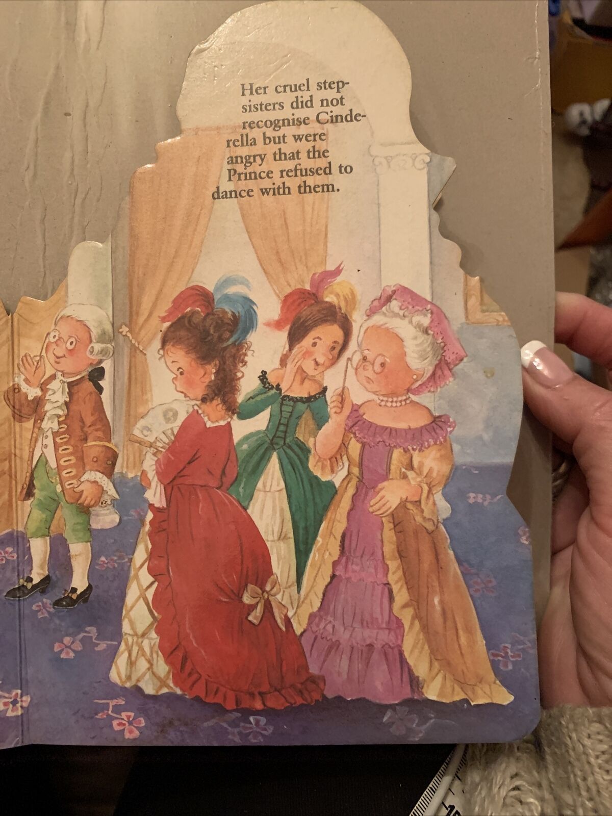 Vintage HC CINDERELLA Cut Out Board  Book Fairy Tale Brown Watson England