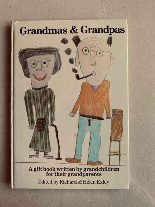 Vintage HC Book GRANDMAS AND GRANDPAS Written & Illustrated By Kids Small 1976
