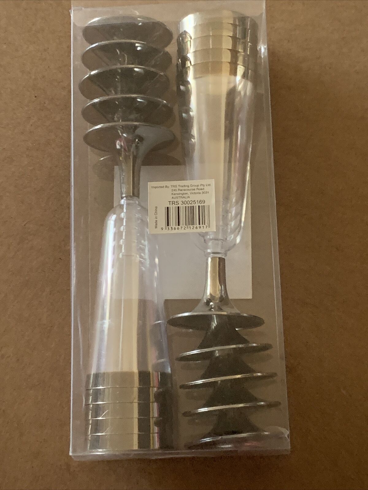Champagne Flutes Let’s Party 10x Plastic Silver Rim Toasting Cocktail Glass NEW