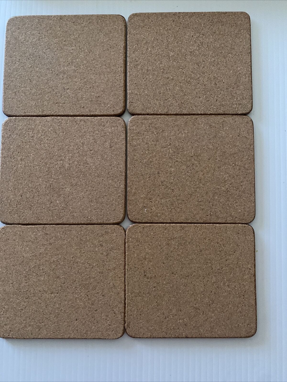 CINNAMON PLACE MATS 6 Piece Cork Box Set Women Abstract Art Portrait 11x9.5cm