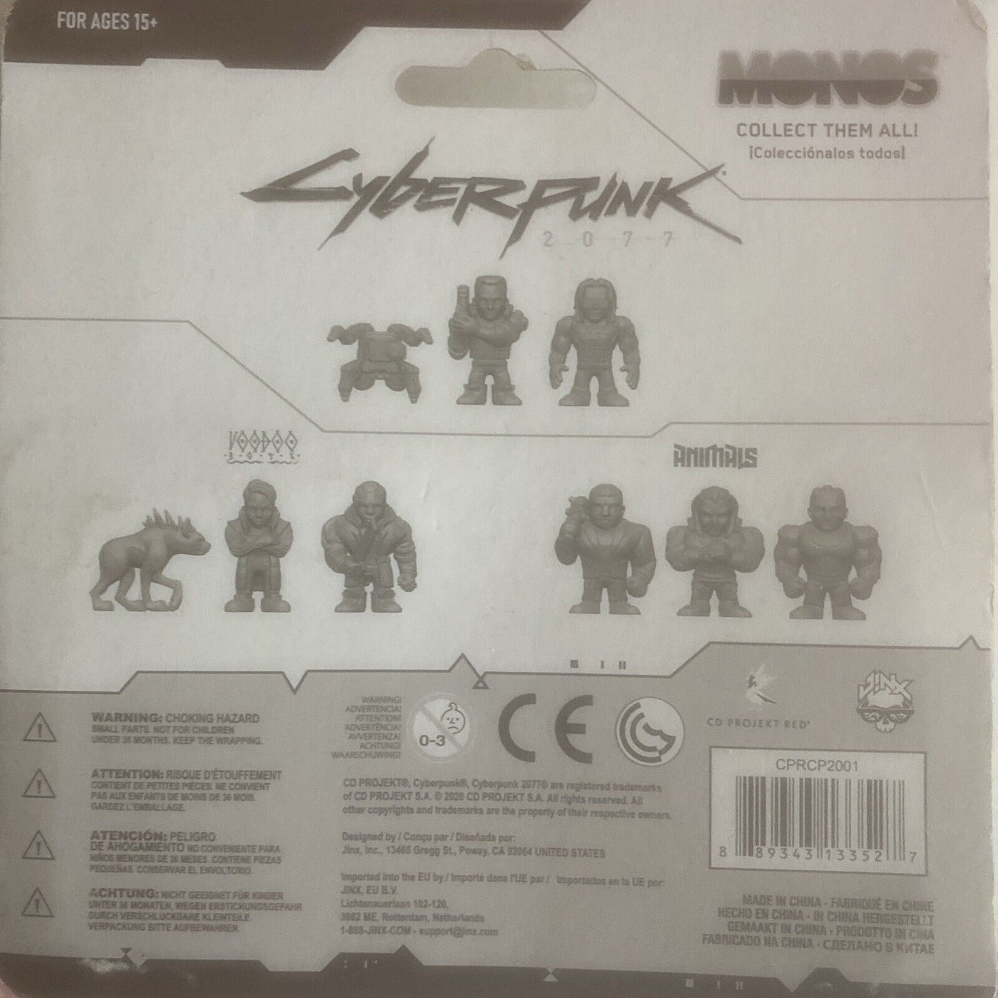 Cyberpunk 2077 Monos Mini Figures V Johnny Silverhand & Spider Bot Keanu Reeves