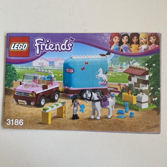 Manual LEGO Friends 3186 Emma’s Horse Trailer Instruction Booklet Only NO BRICKS