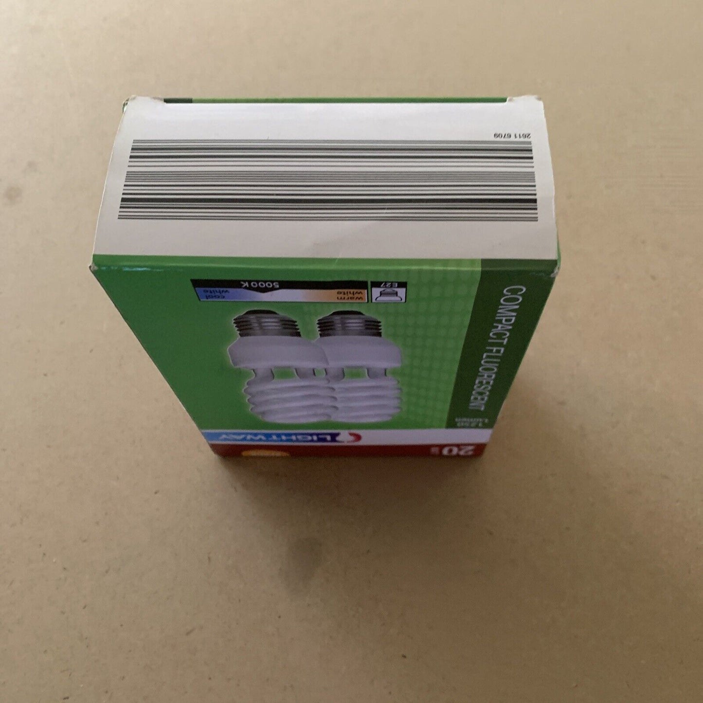 LIGHTWAY 20W E27 2 Pack Compact Fluorescent Globe Bulb 1250 5000K Screw In