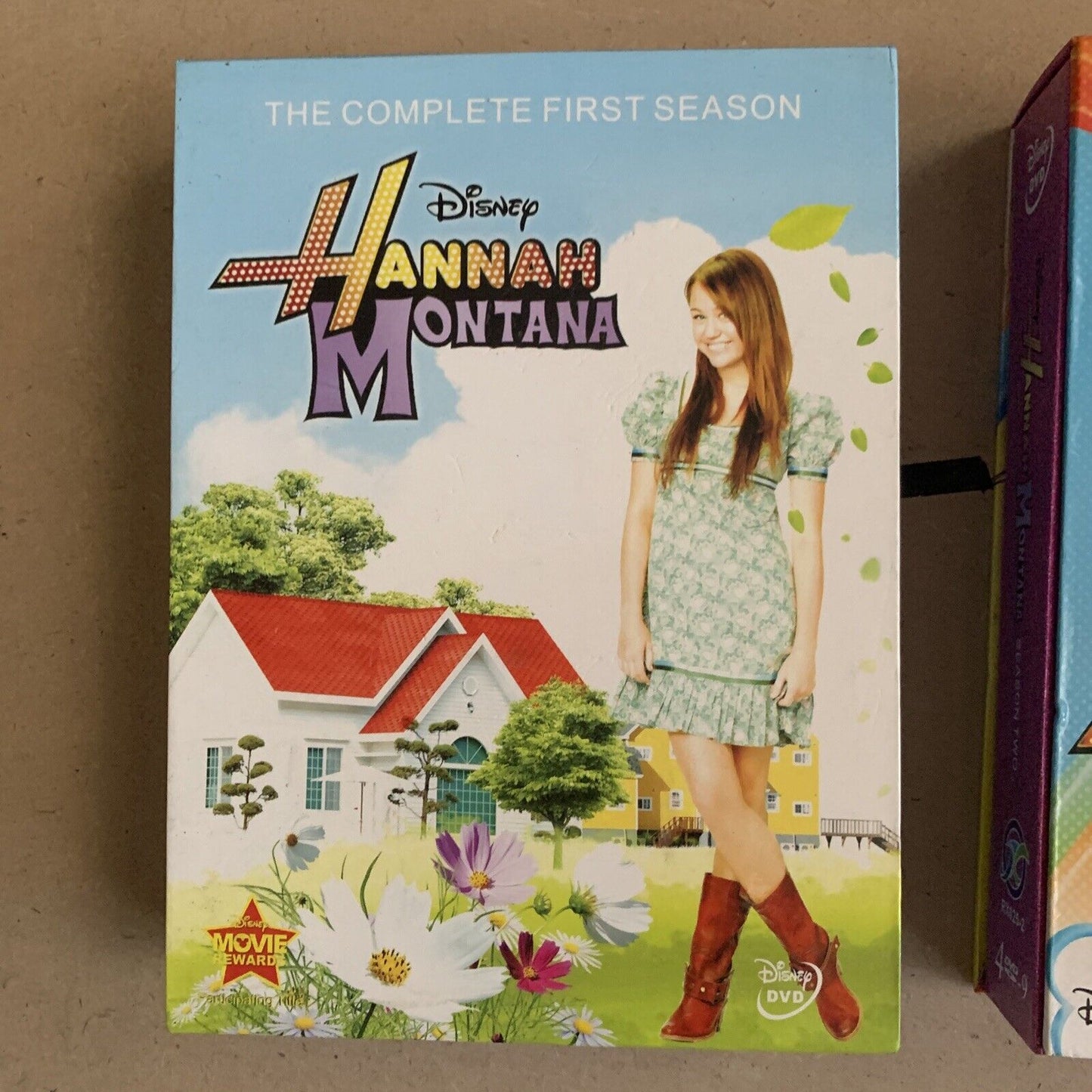 2 x EMPTY BOX ONLY Hannah Montana Complete Seasons 1 & 2 DVD First Second Series