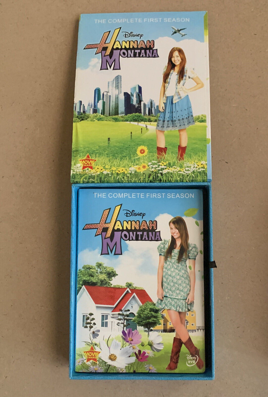 2 x EMPTY BOX ONLY Hannah Montana Complete Seasons 1 & 2 DVD First Second Series