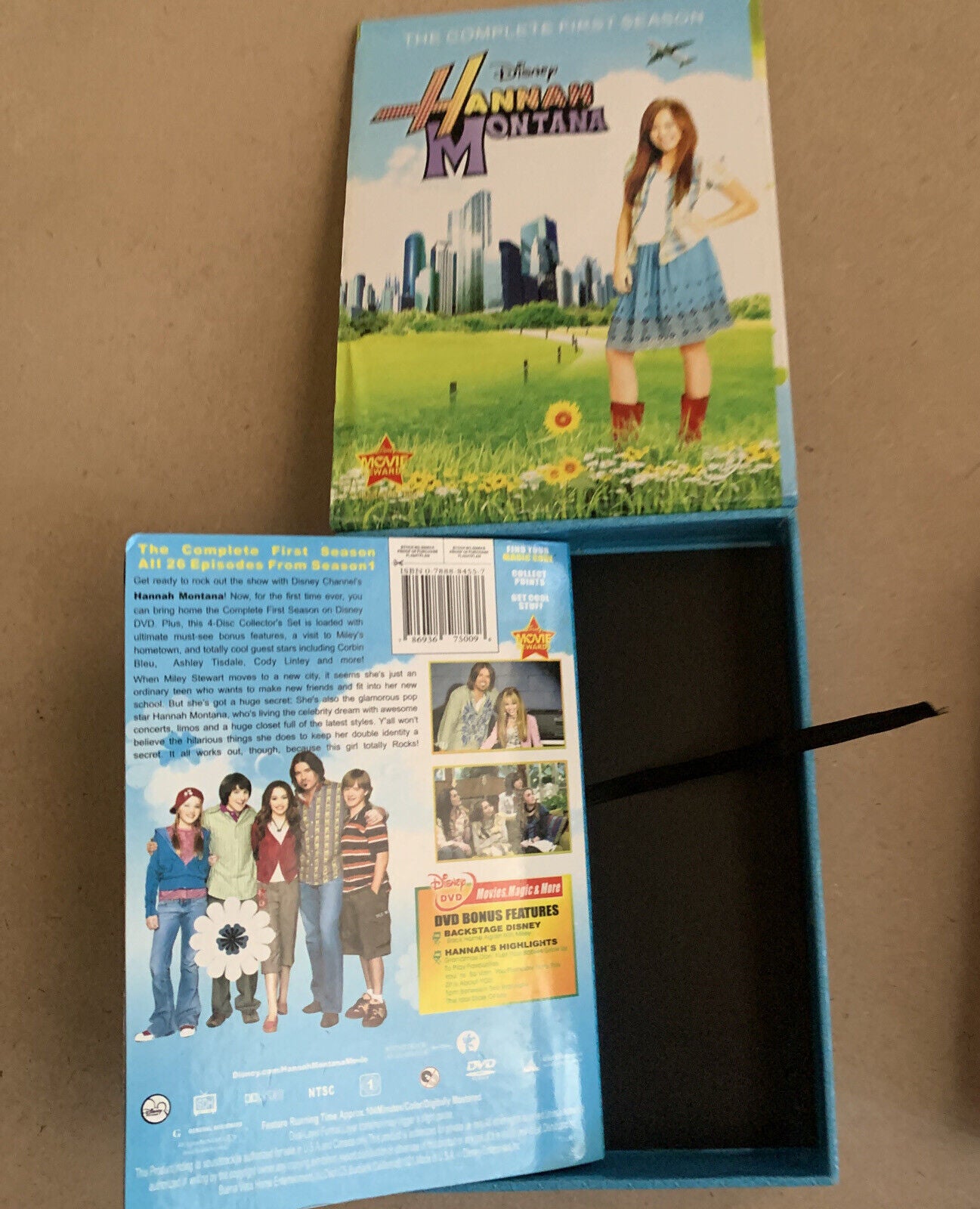 2 x EMPTY BOX ONLY Hannah Montana Complete Seasons 1 & 2 DVD First Second Series