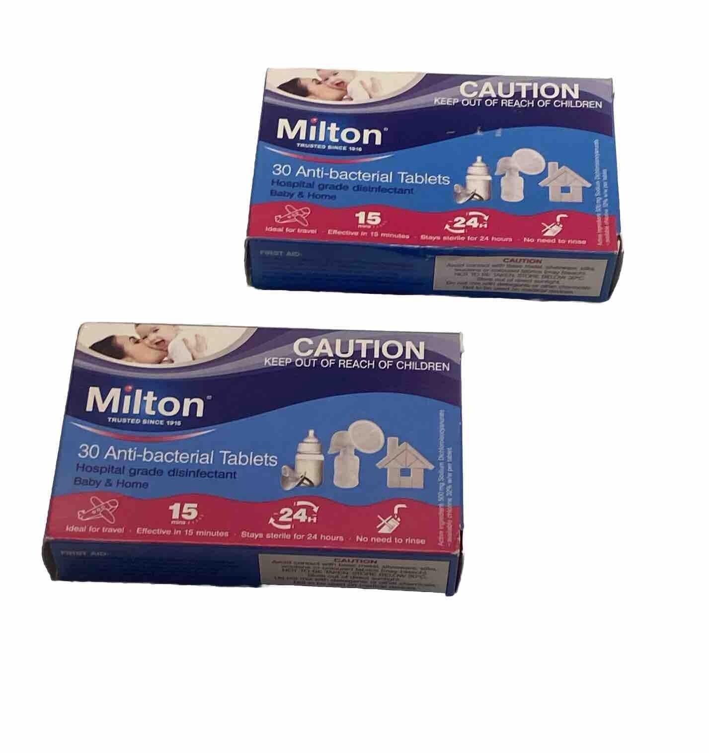 60pc Milton Baby Bottle Cleaning Sterilising Anti-Bacterial Disinfectant Tablets