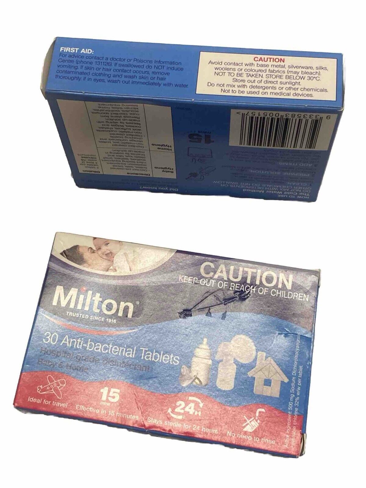 60pc Milton Baby Bottle Cleaning Sterilising Anti-Bacterial Disinfectant Tablets