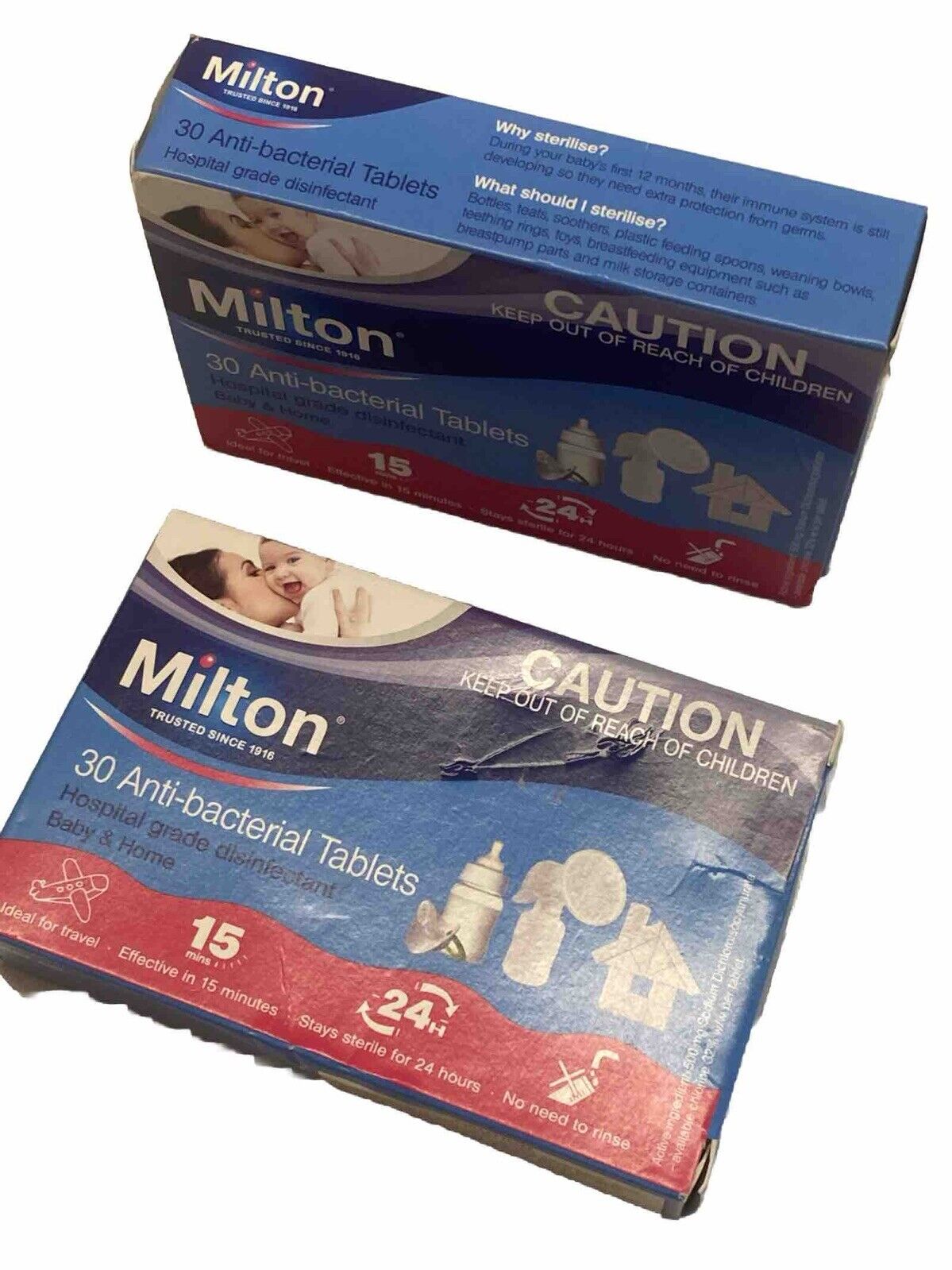 60pc Milton Baby Bottle Cleaning Sterilising Anti-Bacterial Disinfectant Tablets