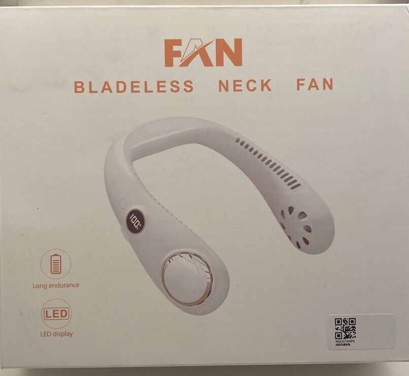 PINK Colour Neck Fan Bladeless Air Cooler Quiet Rechargeable USB Portable
