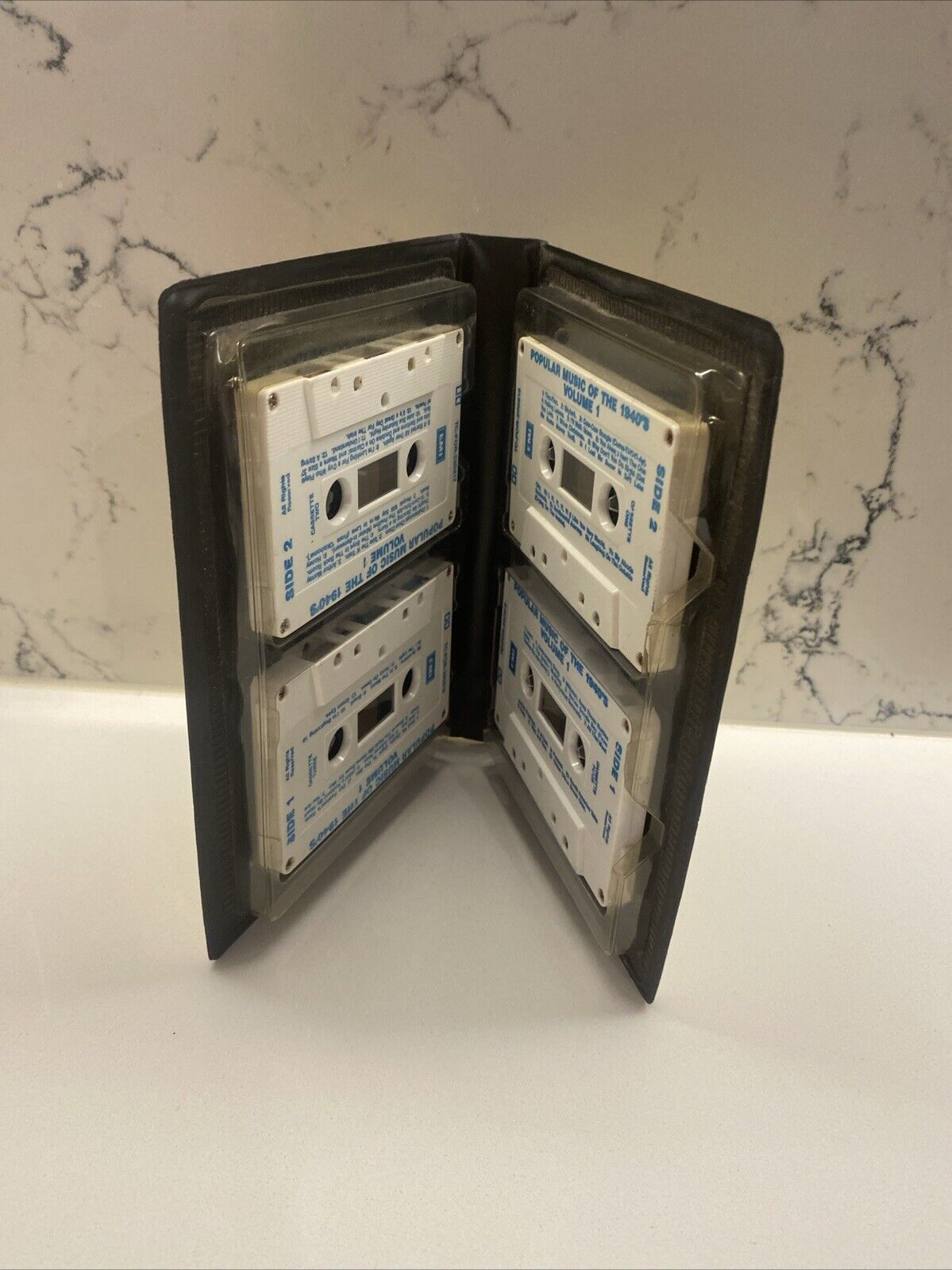 Popular Music Of The 1940s Vol 1 Clam Shell Box Set 4x Audio Tape Cassette Music