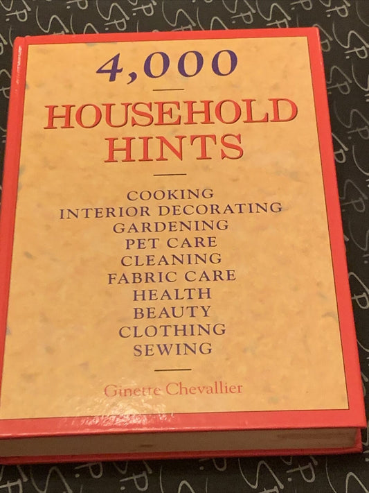 HC Book 4000 Household Hints by Ginette Chevallier Inscribed 1992