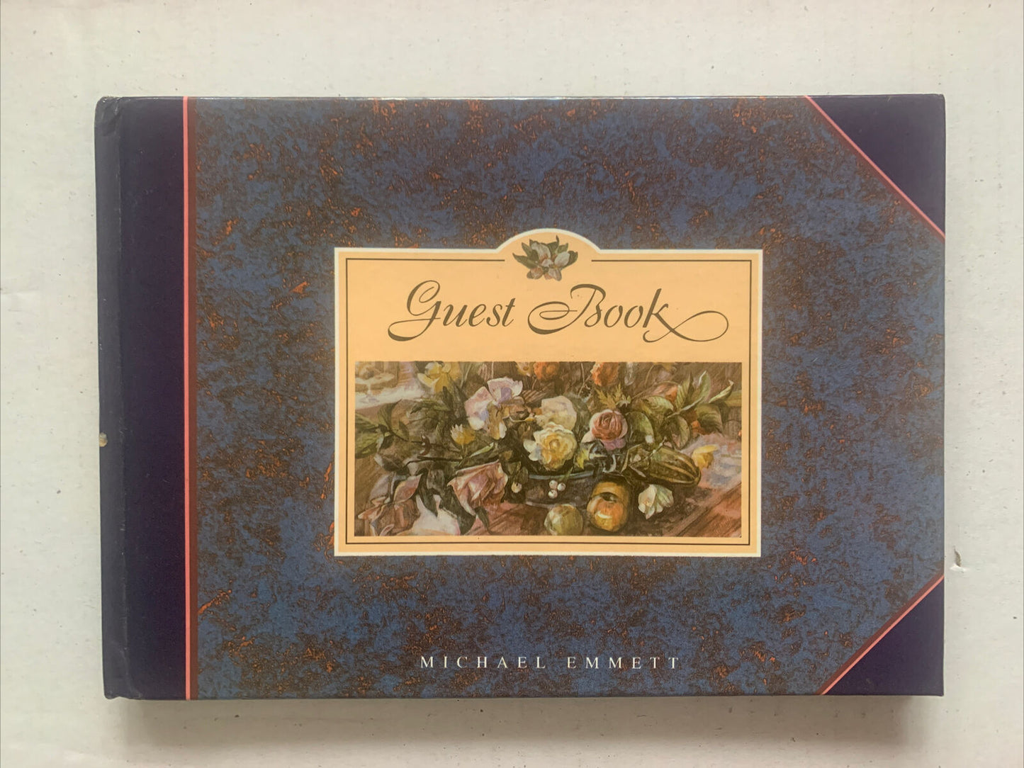 GUEST BOOK by Michael Emmett 1992 Vintage Small Name Address Visitor HC Year