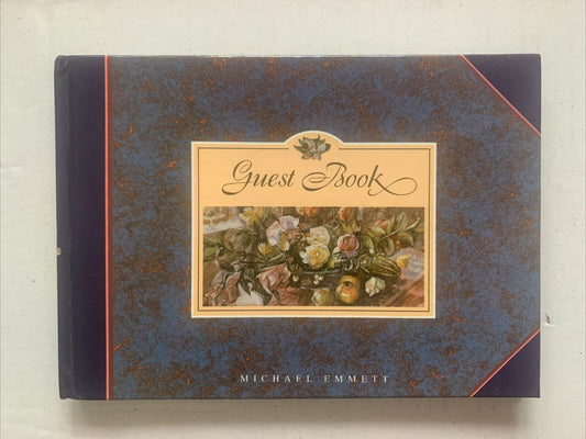 GUEST BOOK by Michael Emmett 1992 Vintage Small Name Address Visitor HC Year
