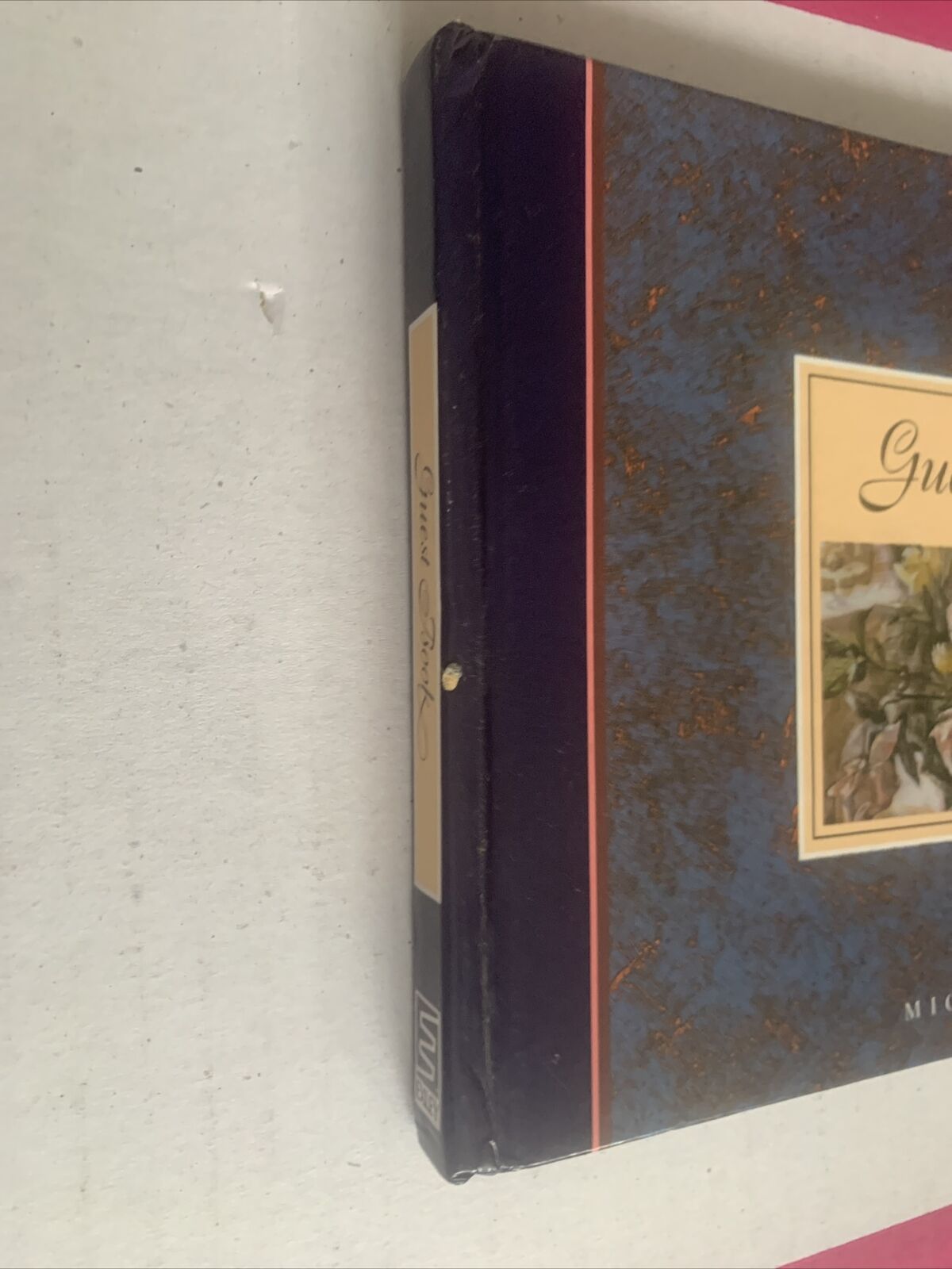 GUEST BOOK by Michael Emmett 1992 Vintage Small Name Address Visitor HC Year